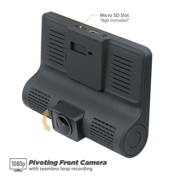 NIB Car Camera with Adjustable Suction Cup Scosche Black Two-Way Dash Camera - Picture 3 of 8